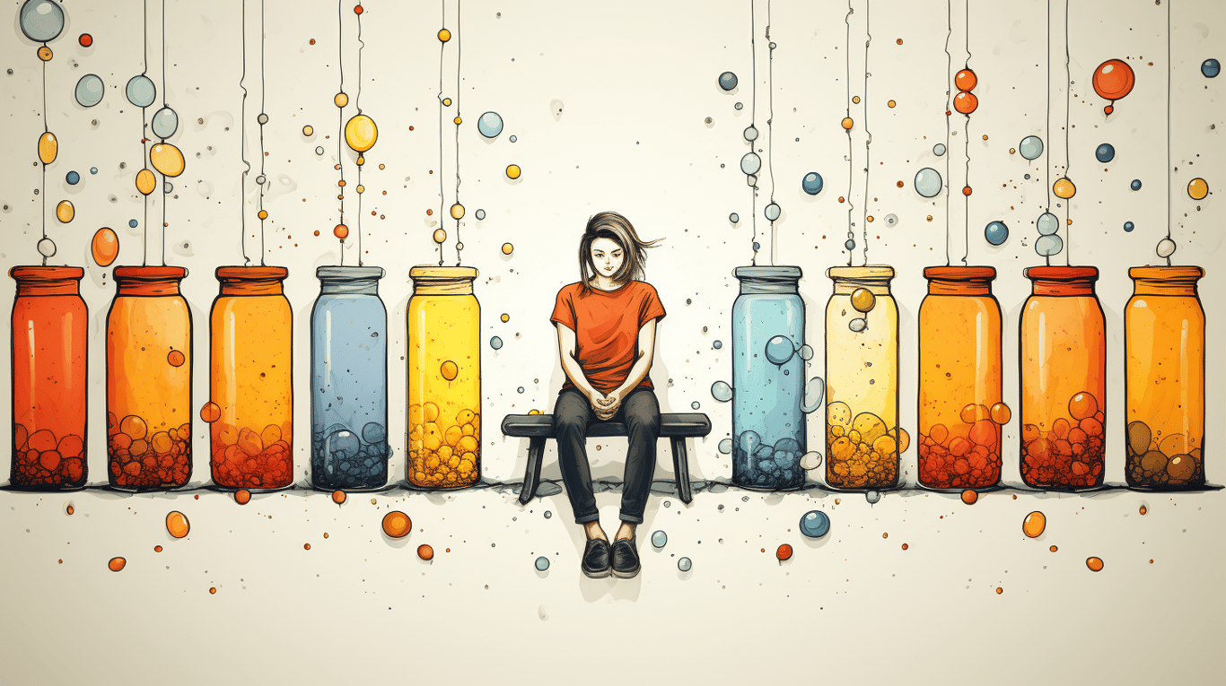 abstract image of a patient experiencing side effect