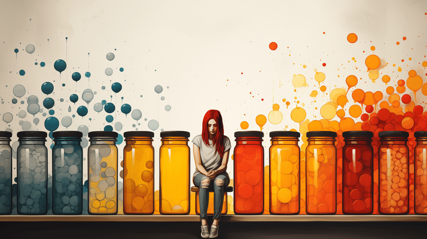 abstract image of a patient experiencing side effect