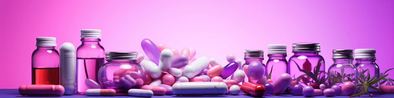 image of different drug pills on a surface