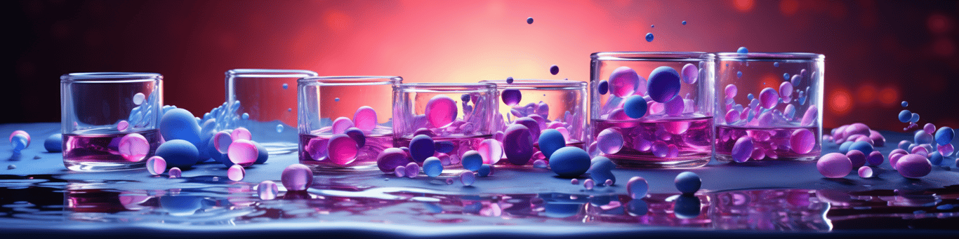 image of drug pills surrounding a glass of water symbolizing drug consumption