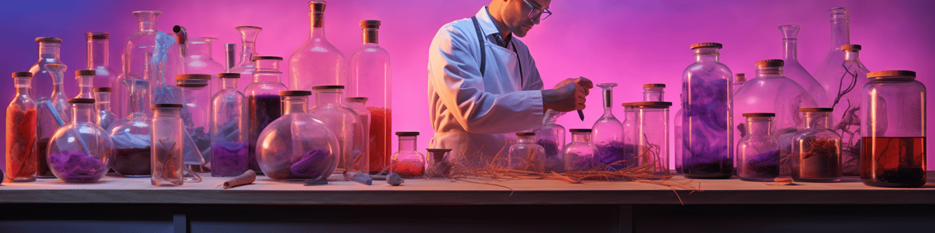 image of a doctor in a lab doing drug, clinical research