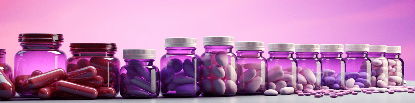 image of different drug pills on a surface