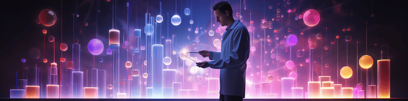 image of a doctor in a lab doing drug, clinical research