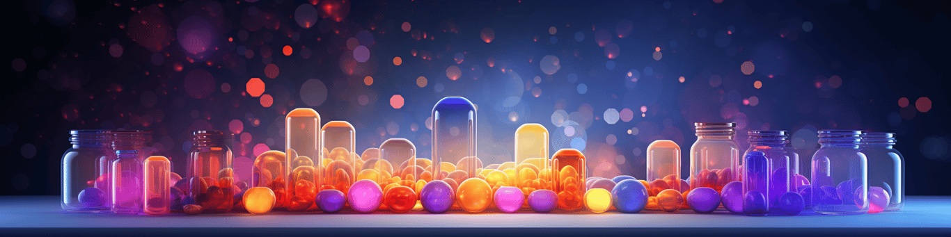 image of different drug pills on a surface