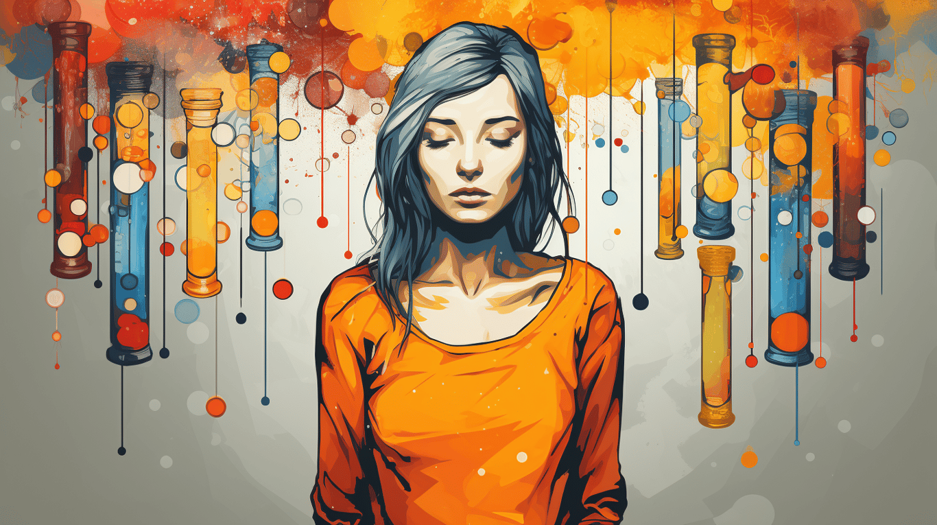 abstract image of a patient experiencing side effect