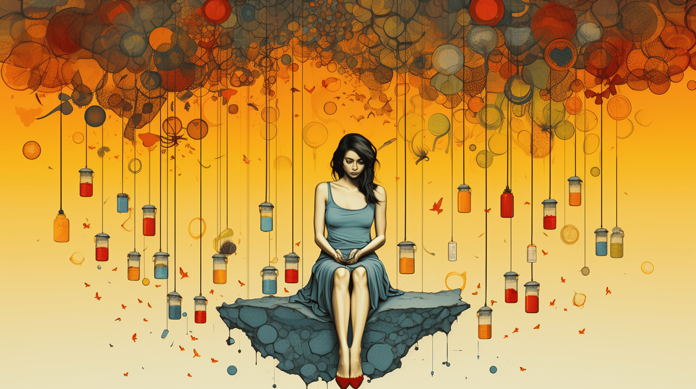 abstract image of a patient experiencing side effect