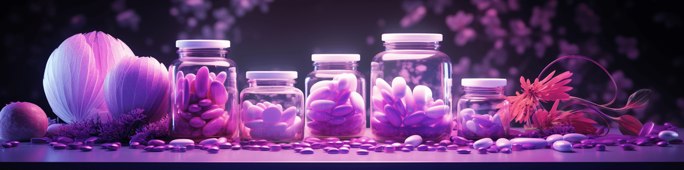 image of different drug pills on a surface