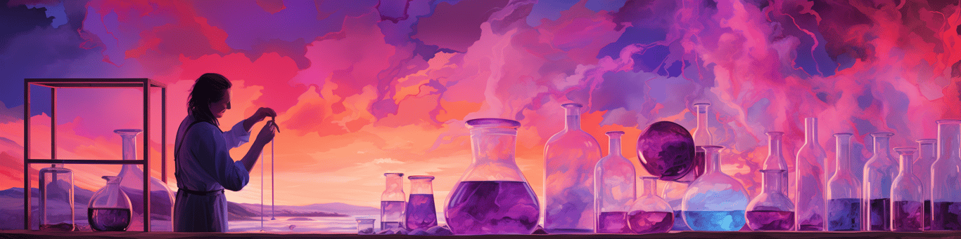 image of a doctor in a lab doing drug, clinical research