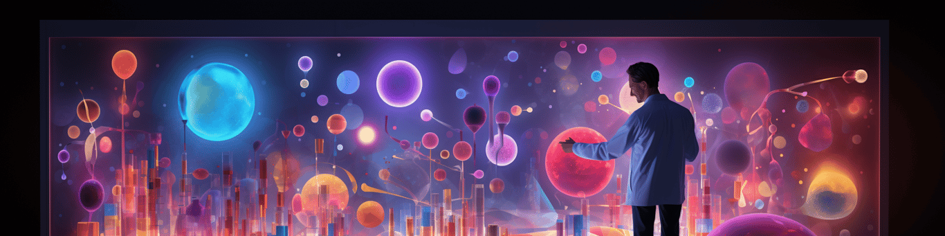 image of a doctor in a lab doing drug, clinical research