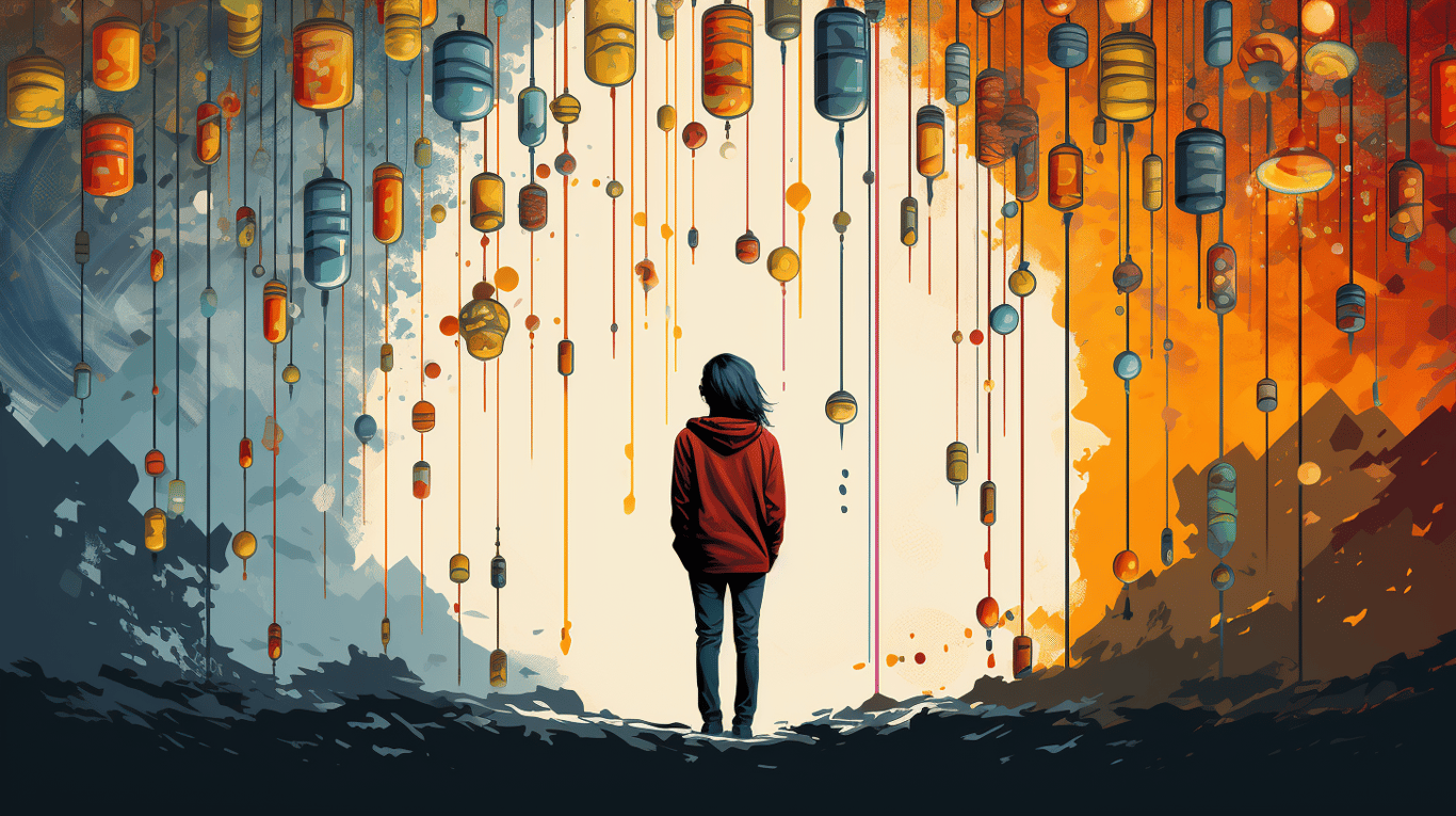 abstract image of a patient experiencing side effect