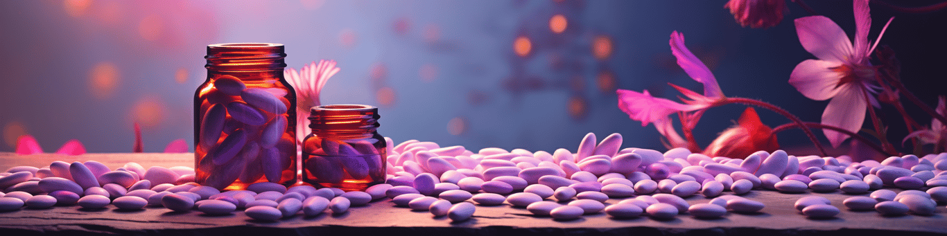 image of different drug pills on a surface