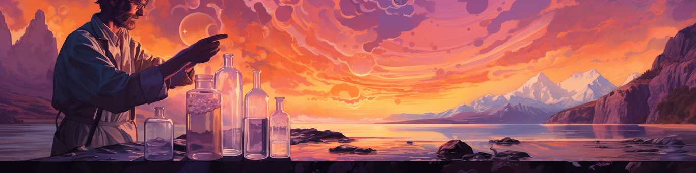 image of a doctor in a lab doing drug, clinical research