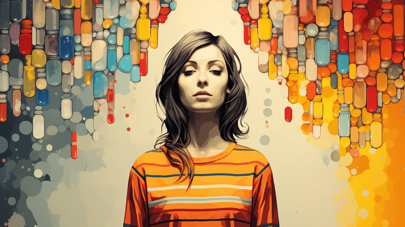 abstract image of a patient experiencing side effect