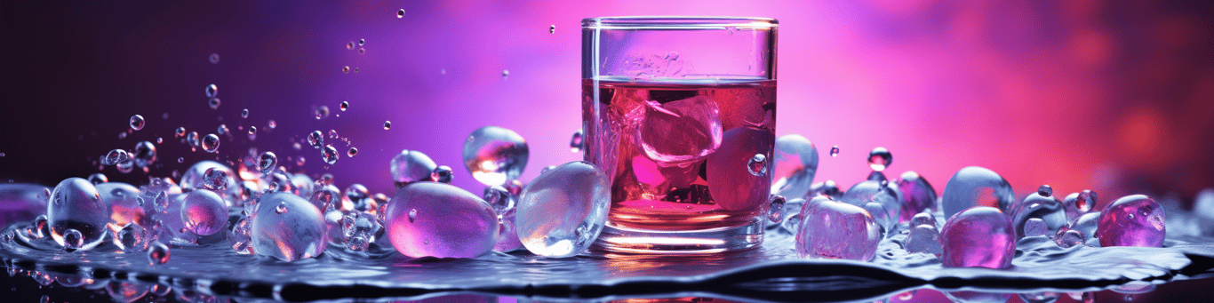 image of drug pills surrounding a glass of water symbolizing drug consumption