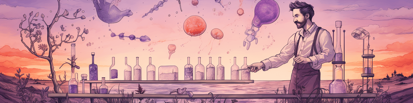 image of a doctor in a lab doing drug, clinical research