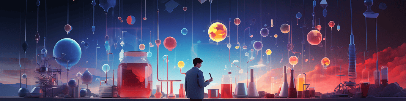 image of a doctor in a lab doing drug, clinical research