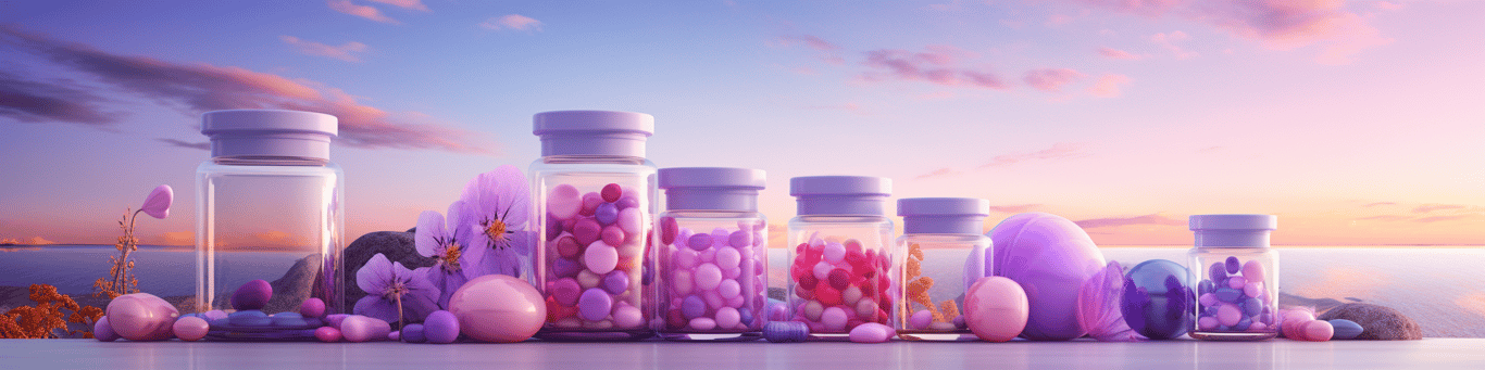 image of different drug pills on a surface