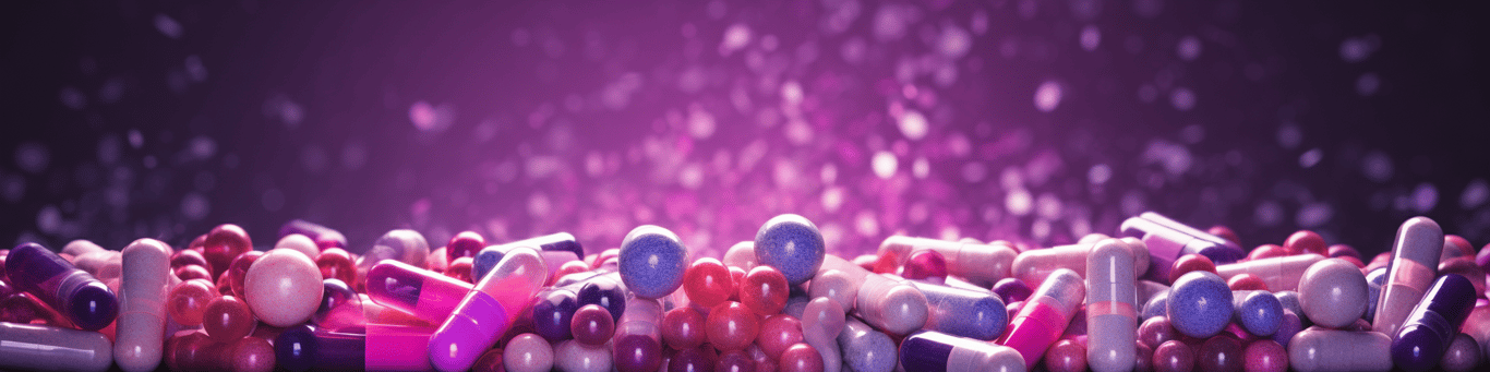 image of different drug pills on a surface