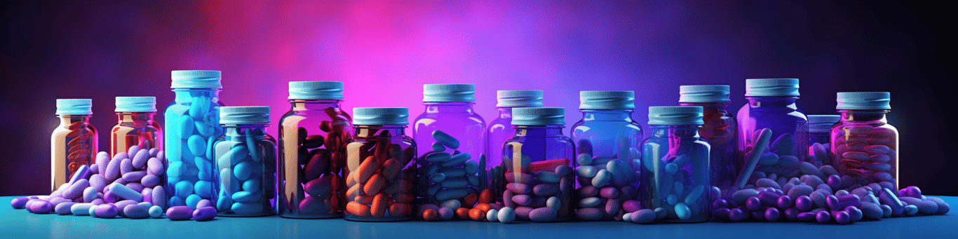 image of different drug pills on a surface