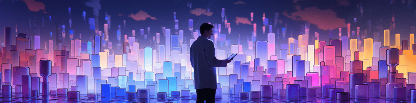 image of a doctor in a lab doing drug, clinical research