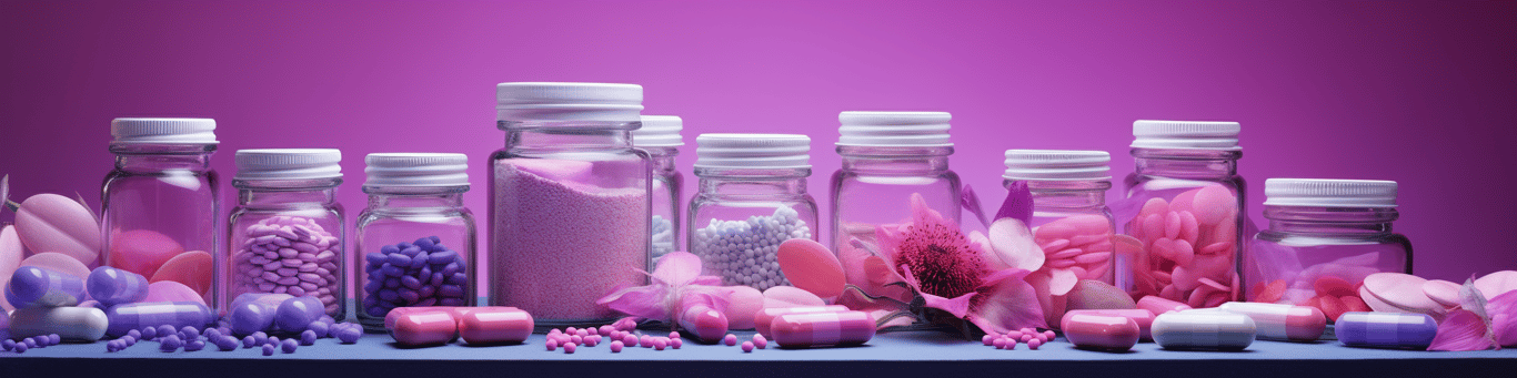 image of different drug pills on a surface