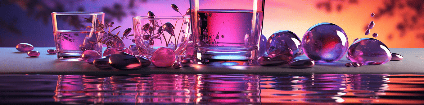 image of drug pills surrounding a glass of water symbolizing drug consumption
