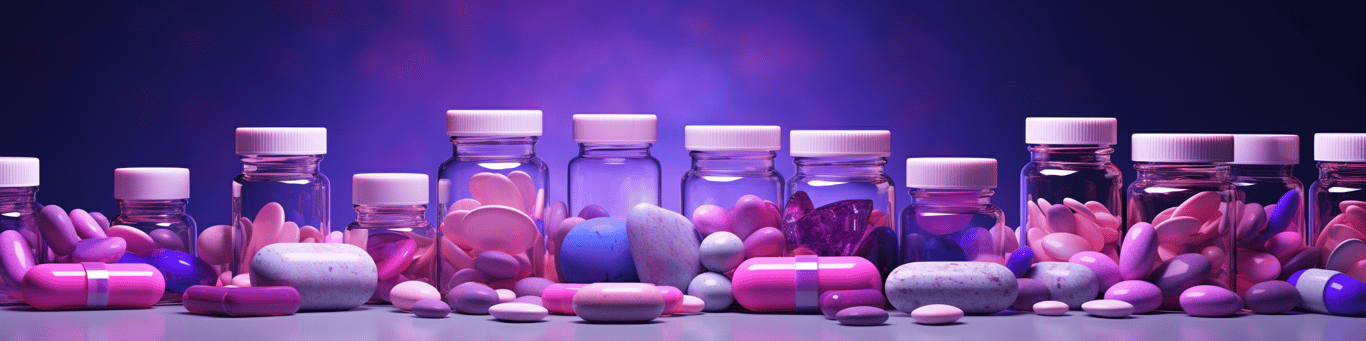 image of different drug pills on a surface