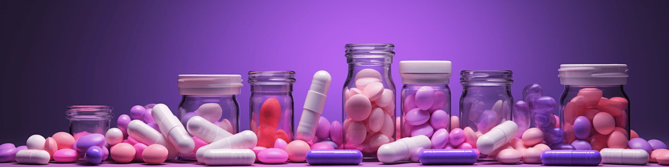 image of different drug pills on a surface