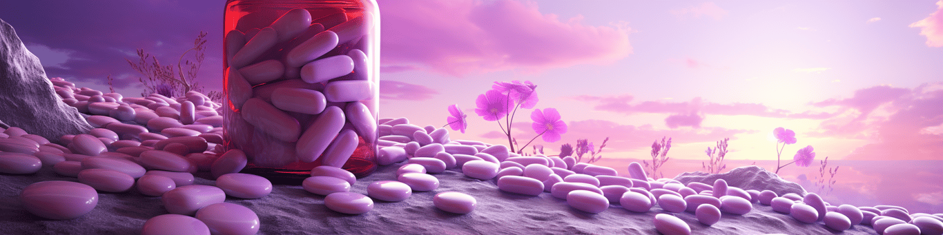 image of different drug pills on a surface