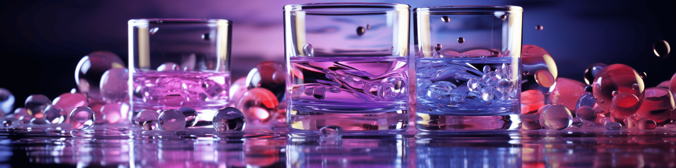 image of drug pills surrounding a glass of water symbolizing drug consumption