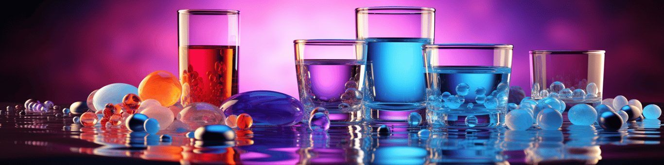 image of drug pills surrounding a glass of water symbolizing drug consumption