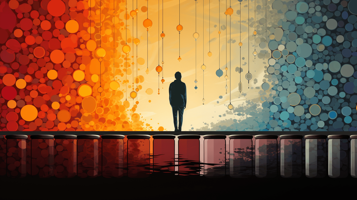 abstract image of a patient experiencing side effect