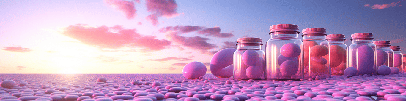 image of different drug pills on a surface