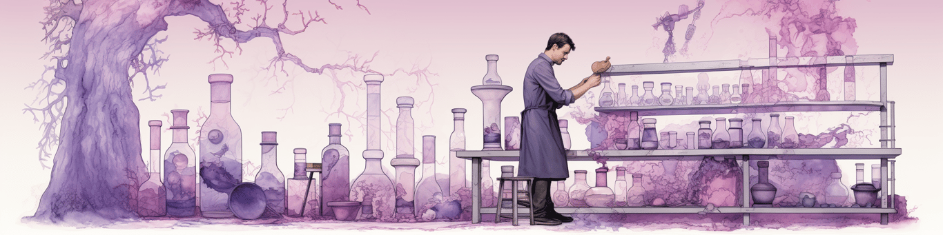 image of a doctor in a lab doing drug, clinical research