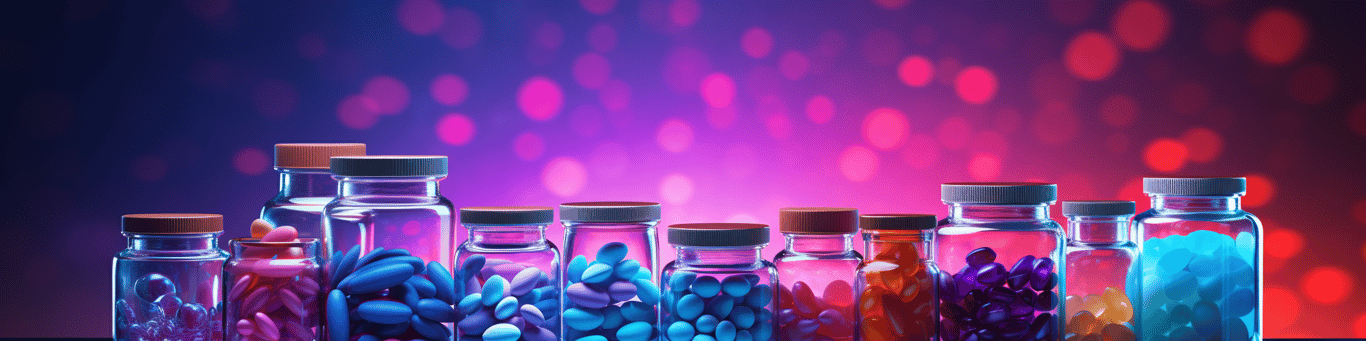 image of different drug pills on a surface