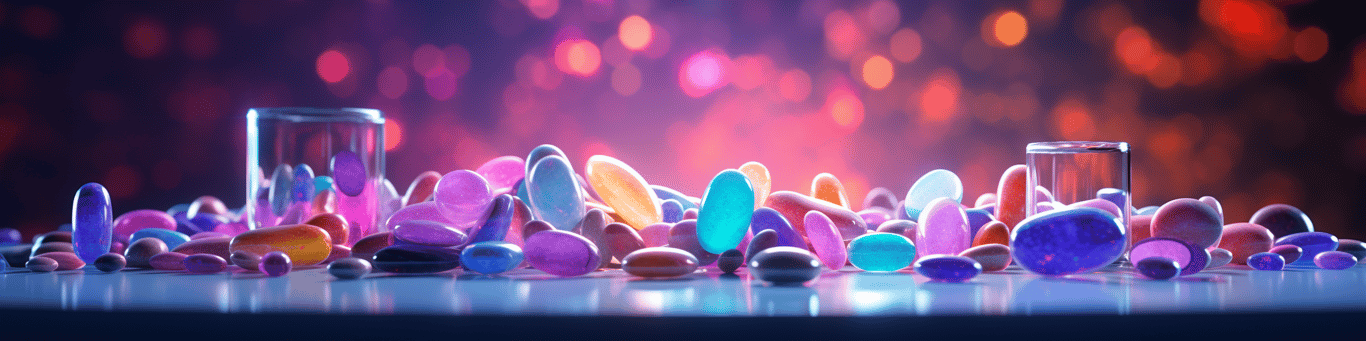 image of different drug pills on a surface