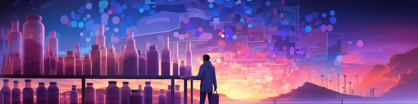 image of a doctor in a lab doing drug, clinical research