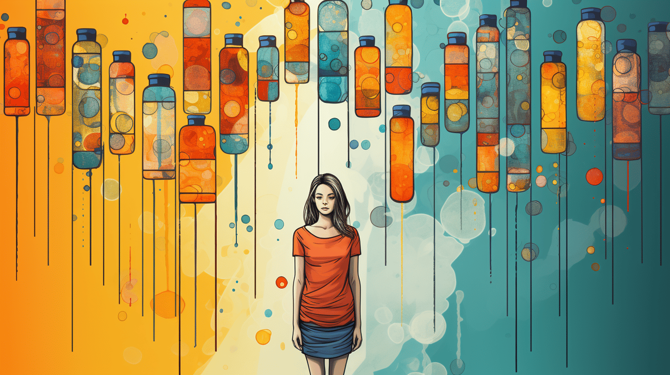 abstract image of a patient experiencing side effect