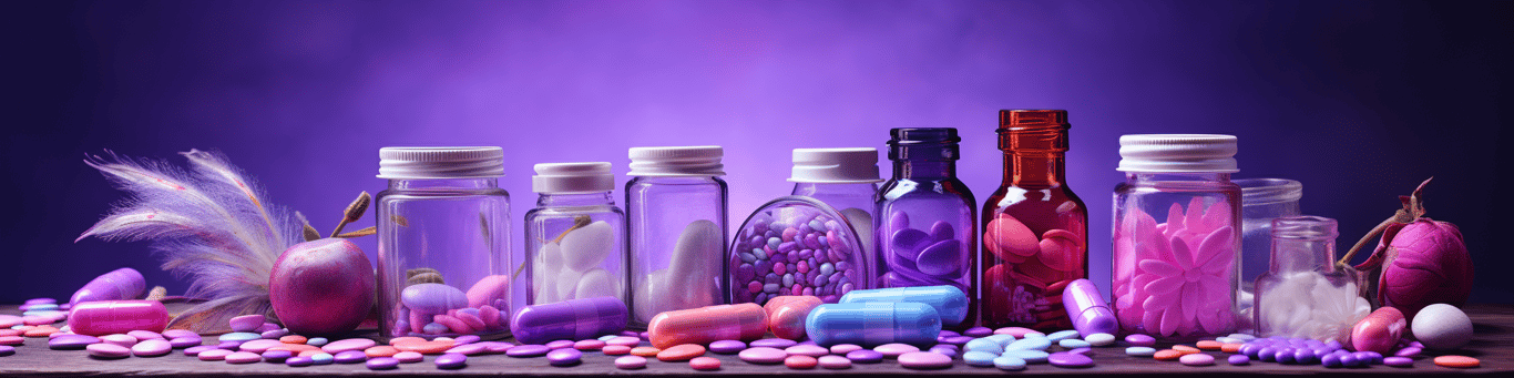 image of different drug pills on a surface