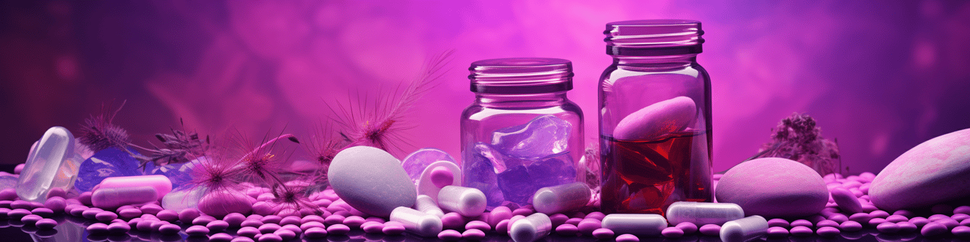 image of different drug pills on a surface