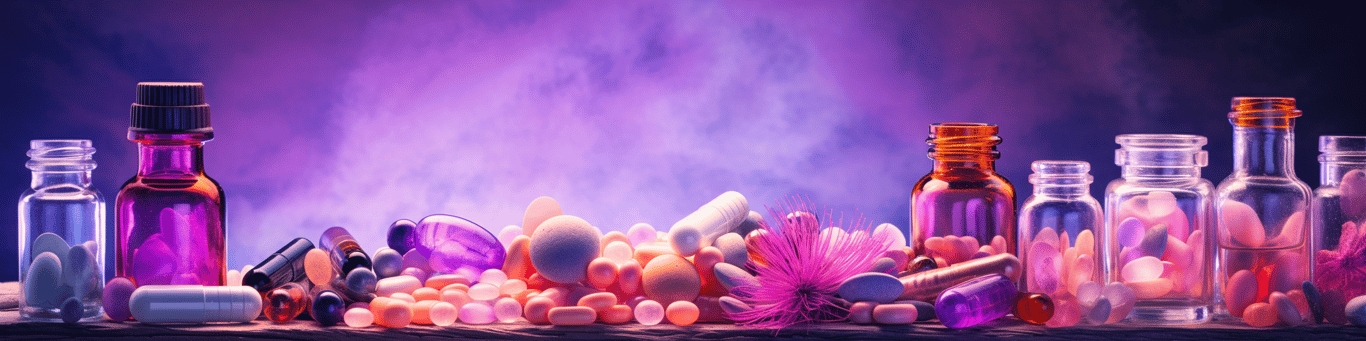 image of different drug pills on a surface