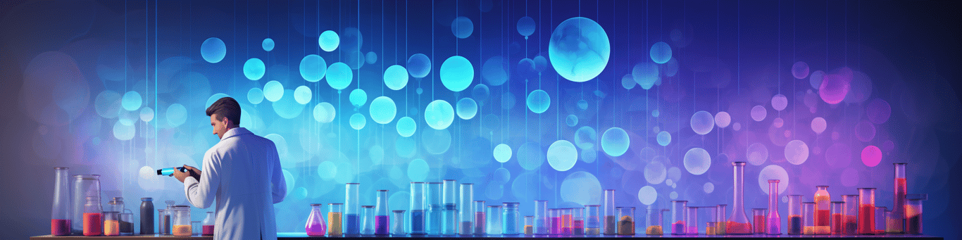 image of a doctor in a lab doing drug, clinical research