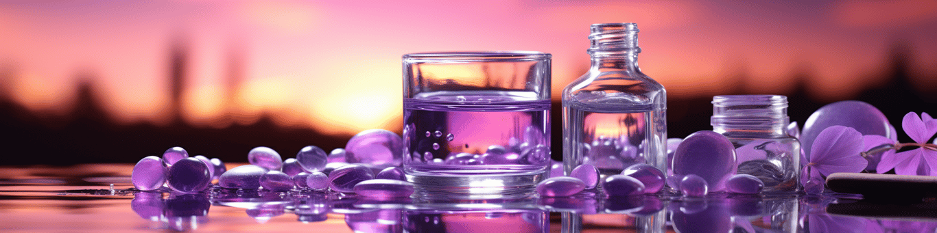image of drug pills surrounding a glass of water symbolizing drug consumption