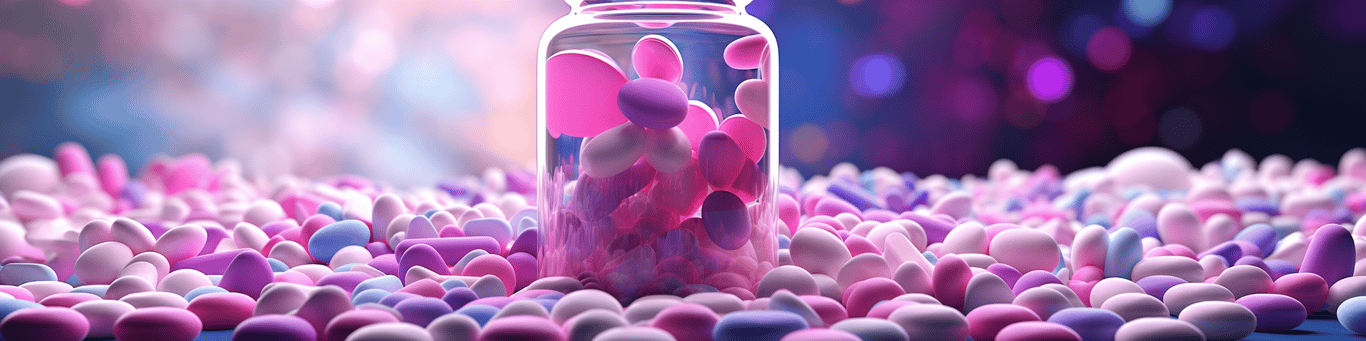 image of different drug pills on a surface