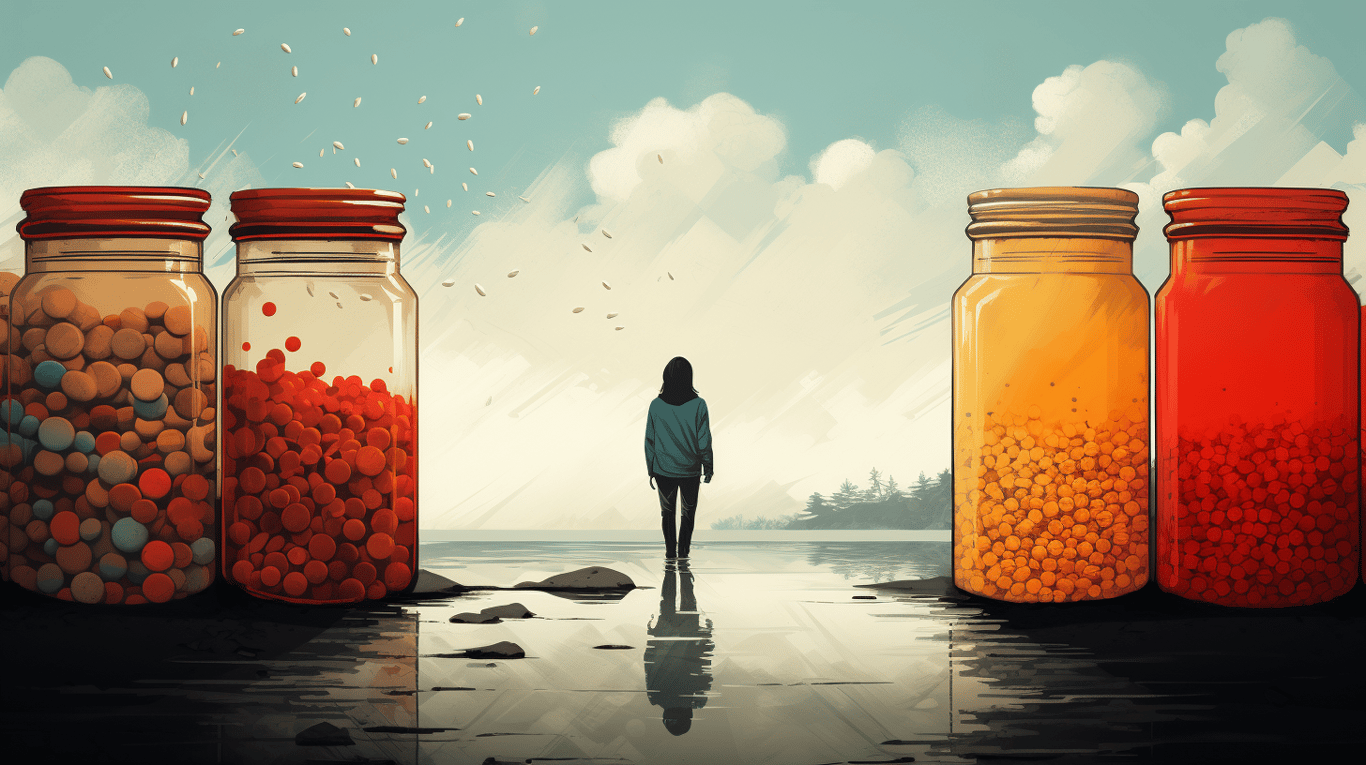 abstract image of a patient experiencing side effect