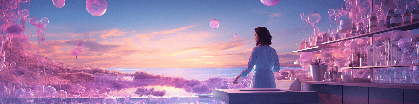 image of a doctor in a lab doing drug, clinical research