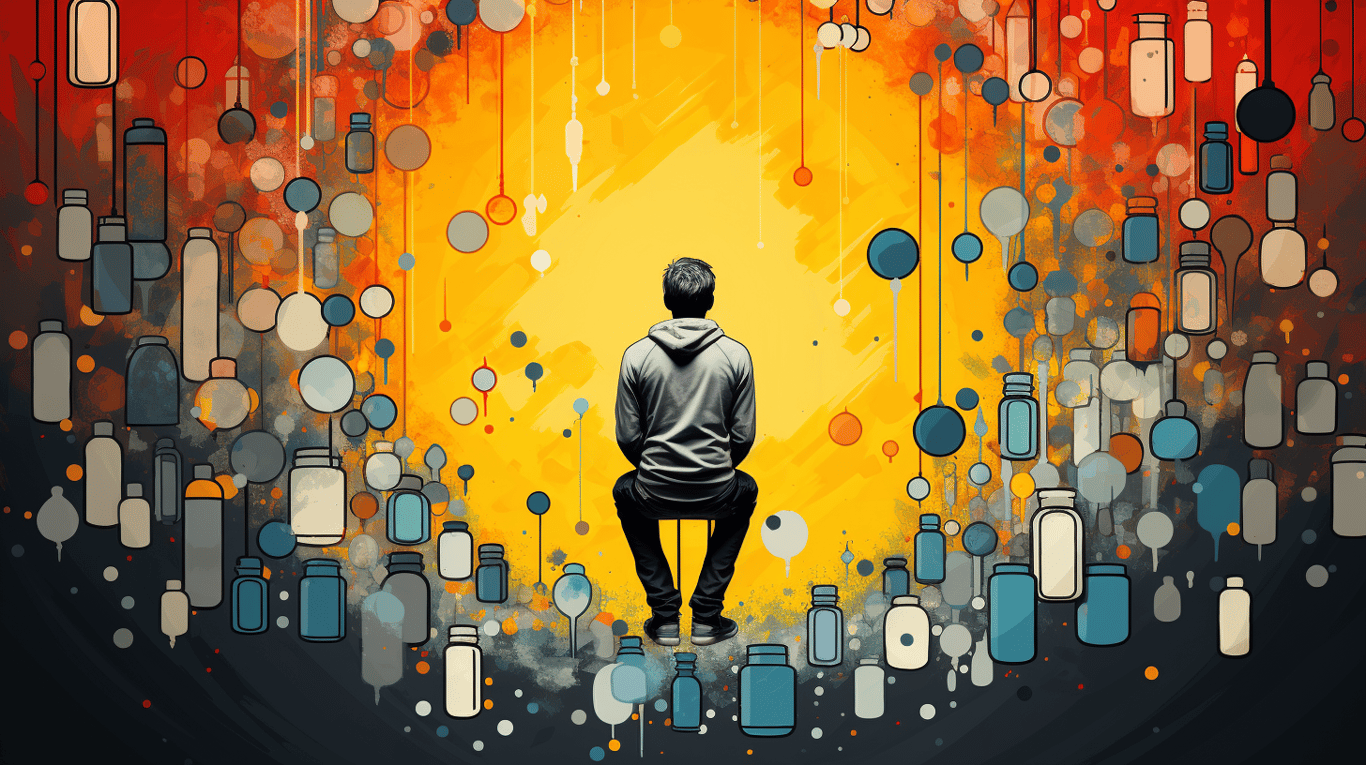 abstract image of a patient experiencing side effect