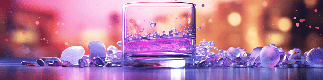 image of drug pills surrounding a glass of water symbolizing drug consumption