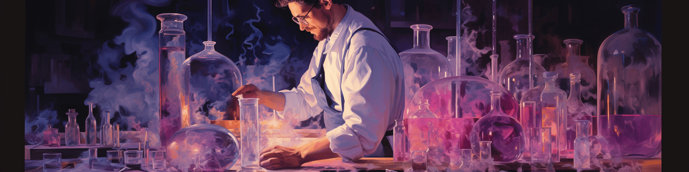 image of a doctor in a lab doing drug, clinical research