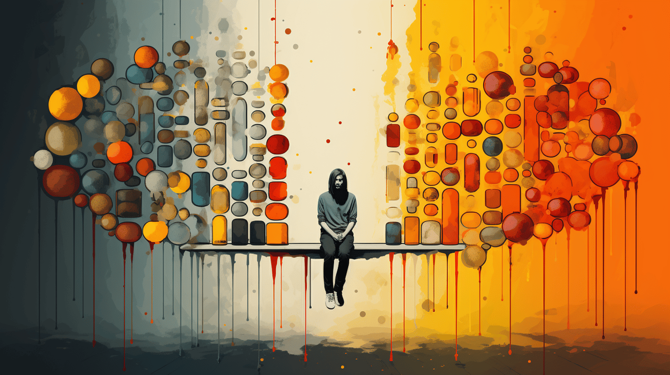 abstract image of a patient experiencing side effect